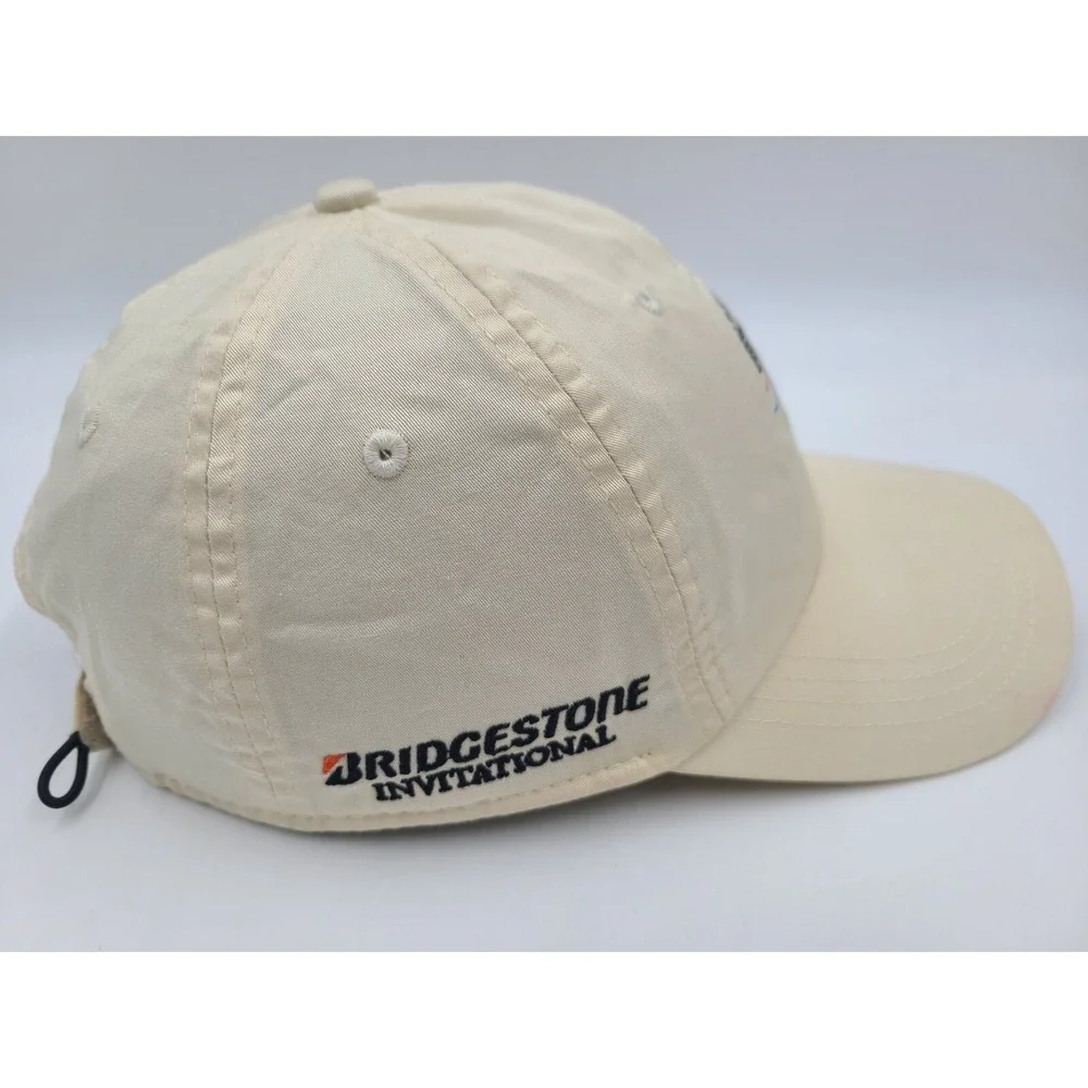 Bridgestone Invitational World Golf Championships Ahead Adjustable Hat Cap Beige